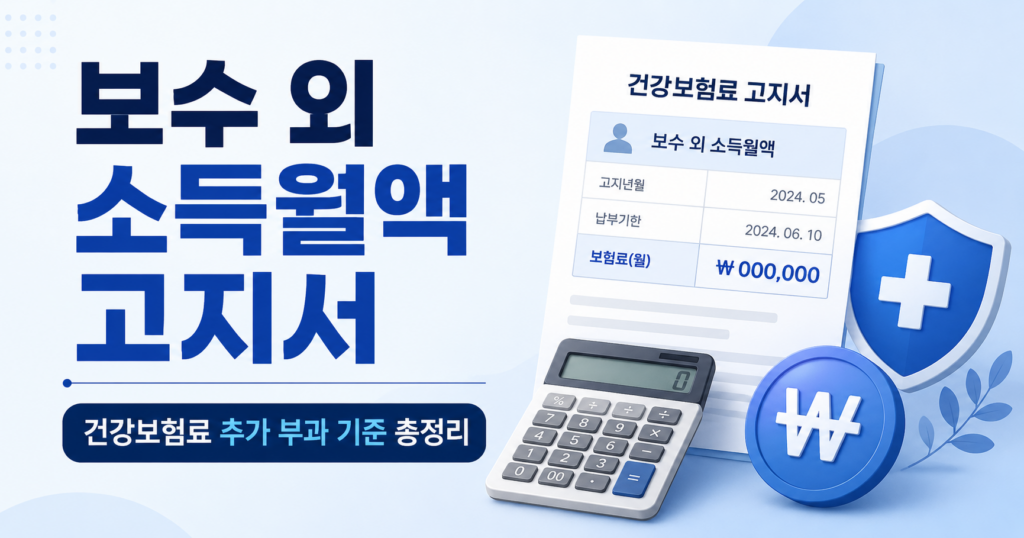 보수 외 소득월액 고지서
